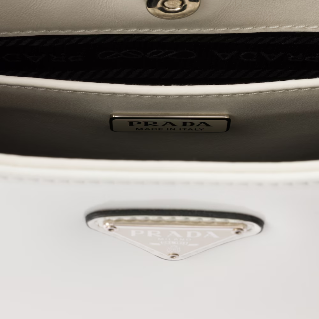 PRADA CLEO SHOULDER BAG IN BRUSHED LEATHER