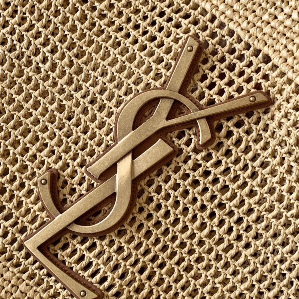 YVES SAINT LAURENT ICARE BAG IN RAFFIA